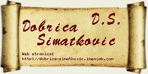 Dobrica Simatković vizit kartica